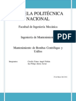 Mantenimiento de bombas centrifugas y usillos