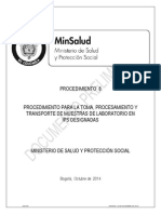 Procedimiento No 8 - Toma, Procesamiento y Transporte de Muestras