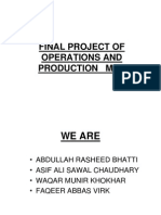 Final Project of Operations and Production MGT
