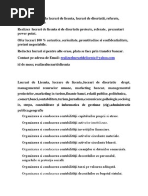 Realizez Scriu Lucrari Licenta Redactarea Lucrarii De Licenta