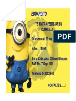 invitacion minions