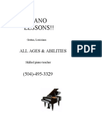 Piano Lessons Flyer