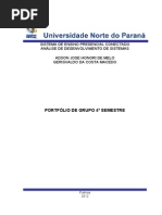 Portfolio de Grupo UNOPAR 4º Semestre Analise de Sistemas