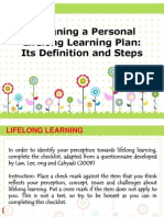 Designing A Personal Lifelong Learning Plan: Its Definition and Steps