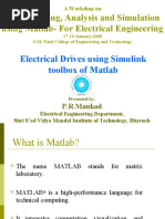 Programming, Analysis and Simulation Using Matlab-For Electrical Engineering