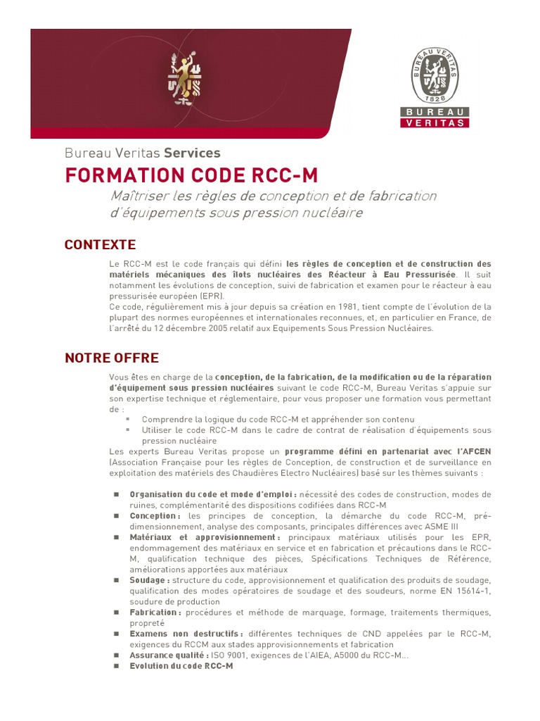 Formation sur le Code RCC-M | PDF | Soudage | Construction