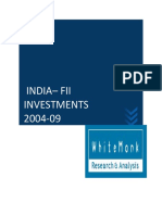 FII Investement Trend -2004-09 ( India )