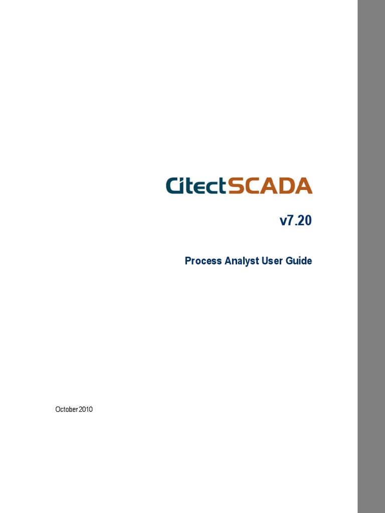 CitectSCADA 7.20 Process Analyst User Guide | PDF | Button (Computing) | Web Server