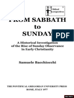 From Sabbath to Sunday