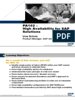 High Availability for SAP Solutions