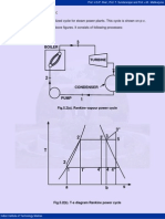 Rankine cycle analysis and efficiency calculation