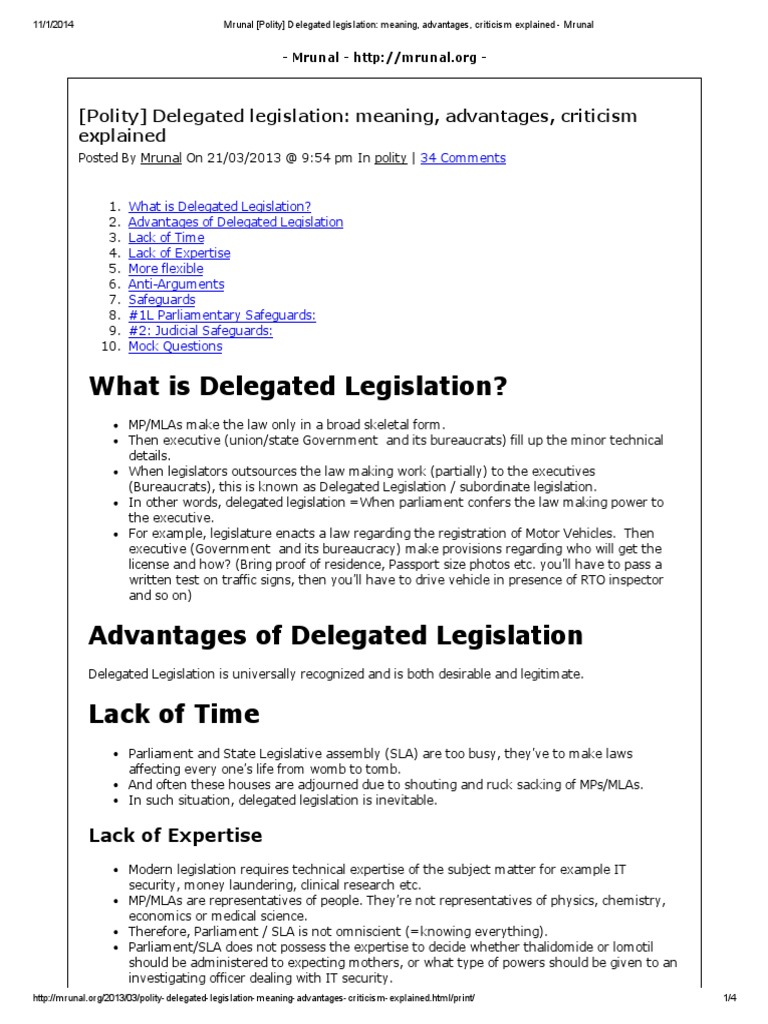 delegated-legislation-meaning-advantages-criticism-explained