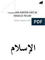 Panduan Materi Untuk Majelis Ta'Lim