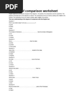 Degrees of Comparison Worksheet: Test Your Understanding of The Degrees of Comparison With This English Test