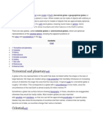 Terrestrial and Planetary: Dimensional Model Earth