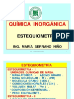 QUIMICA INORGANICA ESTEQUIOMETRIA