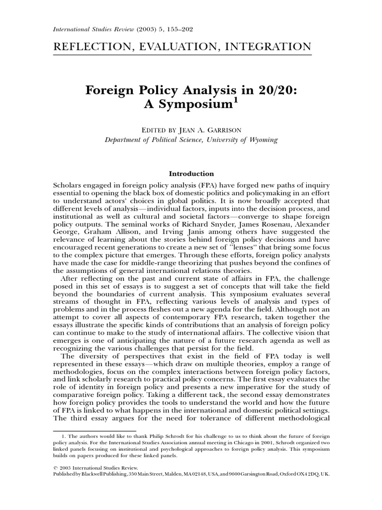 foreign policy research articles