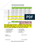 Jadwal Dinas Pagi Cadangan Soap Ujian