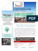 India's FIRST National Volunteering Week: Day 2 - 13 January 2014