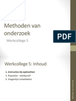 Methoden Van Onderzoek - College 5 1314