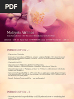 Malaysia Airlines PPM Assignment 1