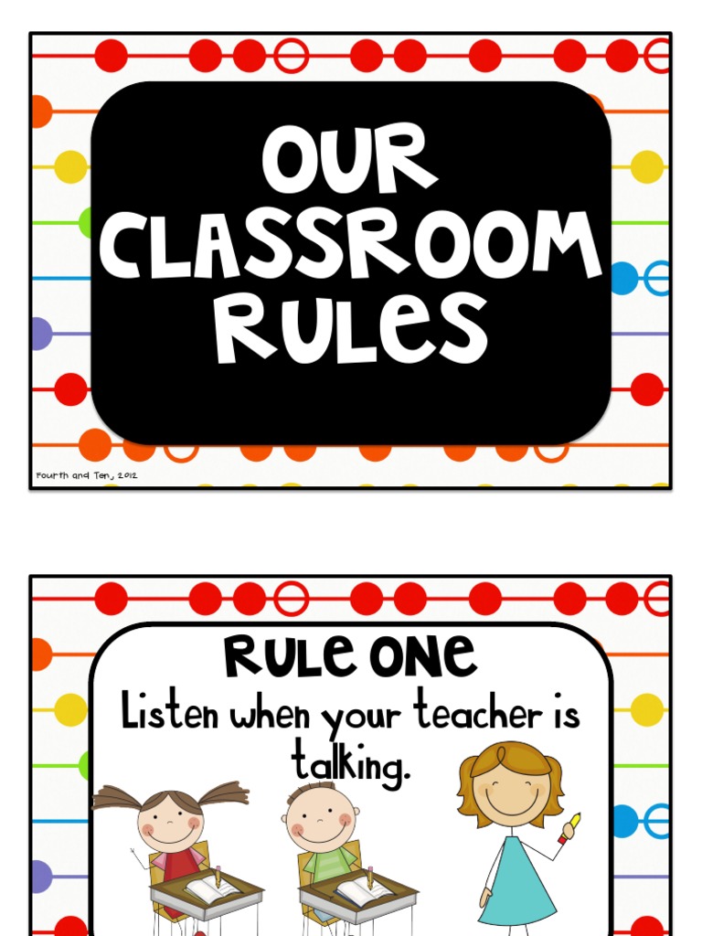 Classroom Rules and Behavior Expectations | PDF