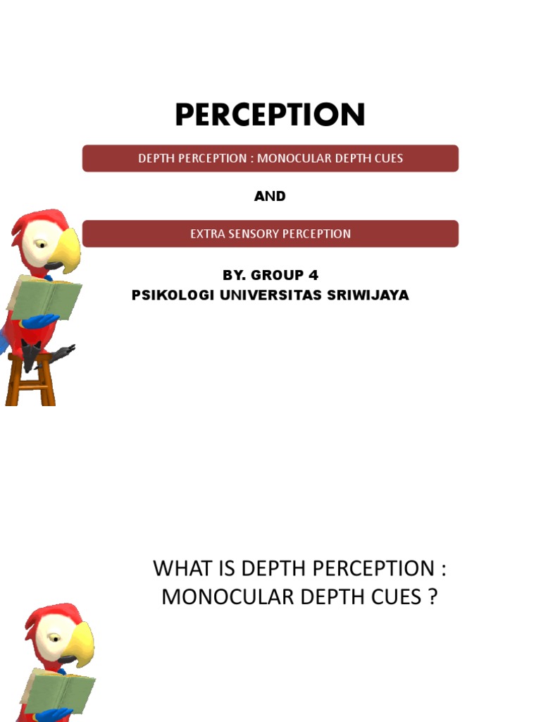Perception: Depth Perception: Monocular Depth Cues | PDF