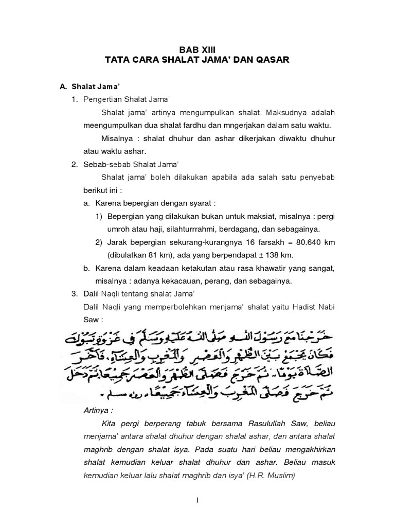 Shalat Jamak Dan Qashar Pdf Pdf