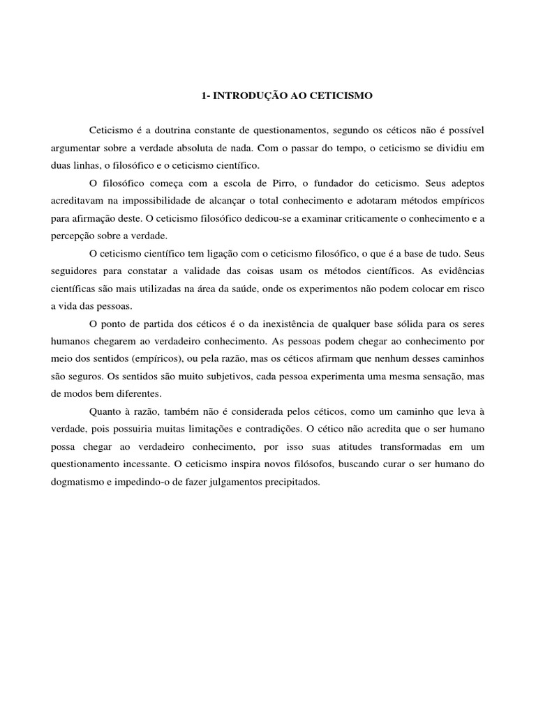 Ceticismo: Filosofia e Ciência por Russell | PDF | Ceticismo | Bertrand ...