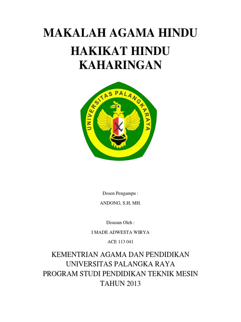 Makalah Hakikat Hindu Kaharingan