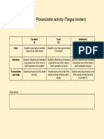 Audio Recording Evaluation Rubric