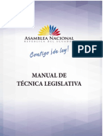 Asamblea Nacional Ecuador Manual Tecnica Legislativa