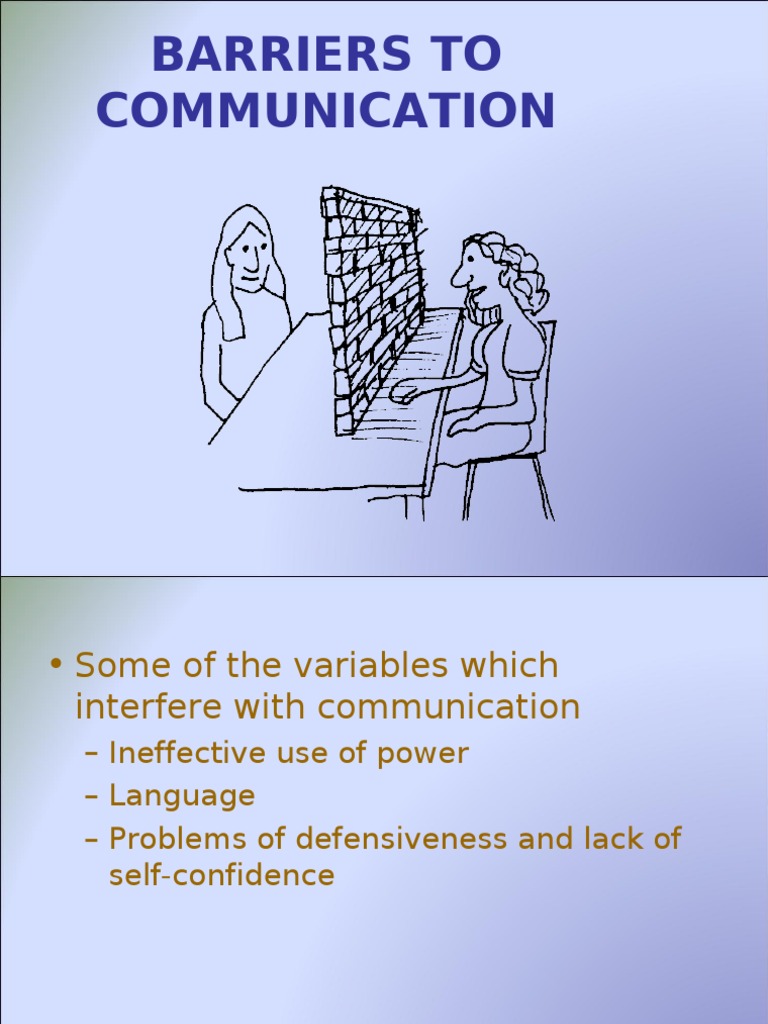 Barriers to Effective Communication | PDF | Interpersonal Relationships ...