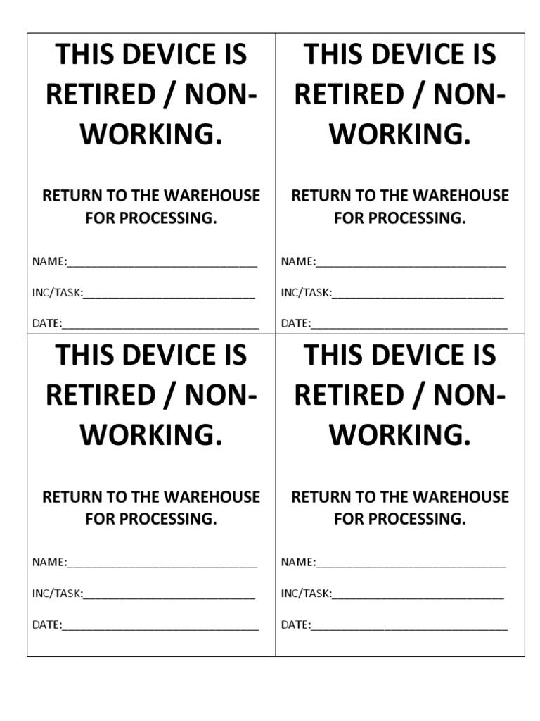 Device Retirement Processing Form | PDF