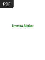 Recurrence Relations