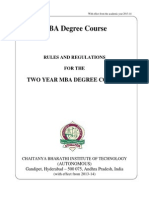MBA Autonomous Rules and Regulation 2013-14