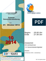 Eslarner Gemeinderatssitzungen - Mitschrift vom 07.10.2014
