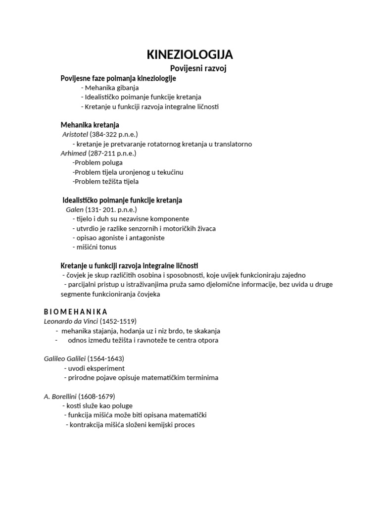 Kineziologija 1 | PDF