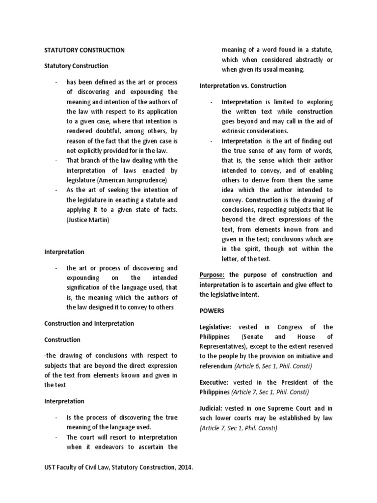 Understanding Statutory Construction | PDF | Statutory Interpretation ...