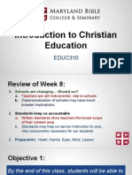 Educ310 - Intro To Christian Education 9