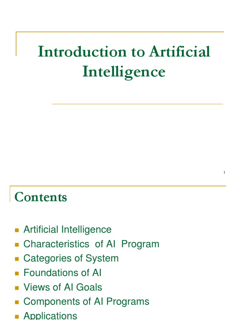 Overview of Artificial Intelligence Concepts | PDF | Artificial ...