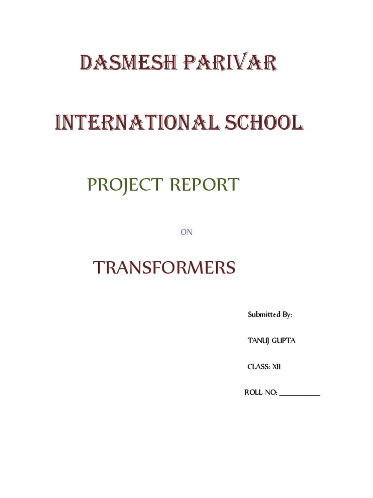 Transformer Project | PDF | Transformer | Inductor