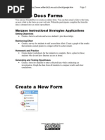 Google Docs Forms: Marzano Instructional Strategies Applications