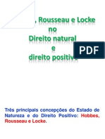 Hobbes Rousseau e Locke No Direito Natural e No Direito Positivo