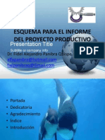 Esquema para El Informe Del Proyecto Productivo