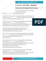 English Songs Bruno MarsEnglish-Songs-Bruno-Mars-Worksheet Worksheet 2