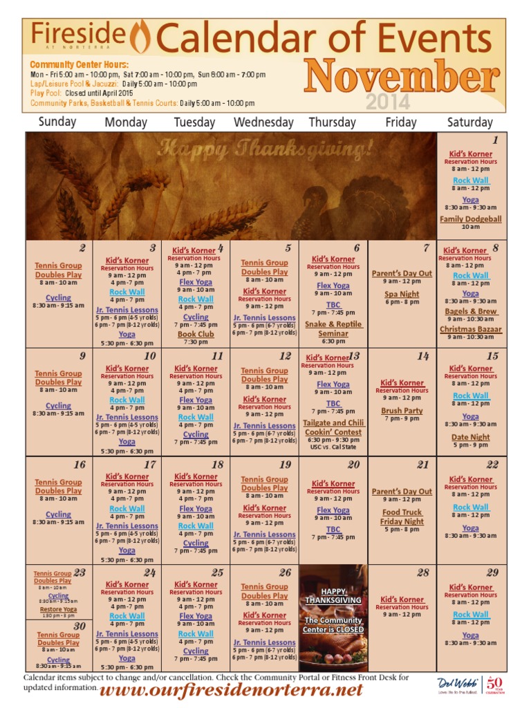 November Norterra Calendar | PDF