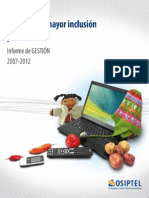 OSIPTEL Gestion - 2007-2012 PDF