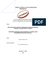 Restauración de dientes anteriores en odontopediatría