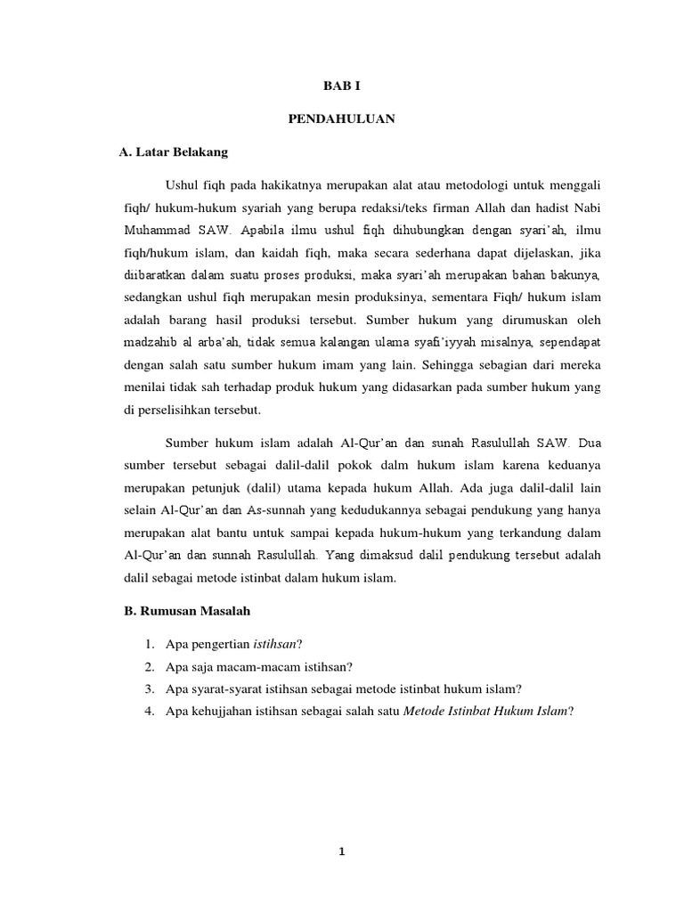 Ushul Fiqih Istihsan